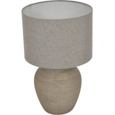 Baslow Etched Grey Lamp