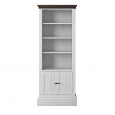 New England Wide Half Panelled Bookcase