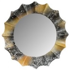 Scalloped Sandstone Mirror