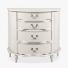 Laura Ashley Clifton 4 Drawer Half Moon Chest Laura Ashley Clifton 4 Drawer Half Moon Chest