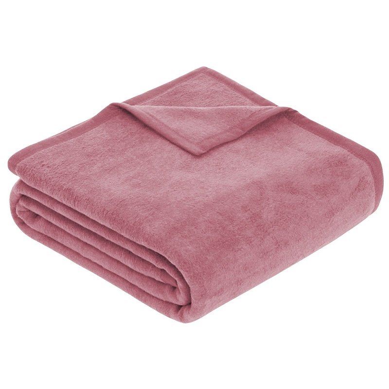 Ibena Uni Porto Mauve Blanket