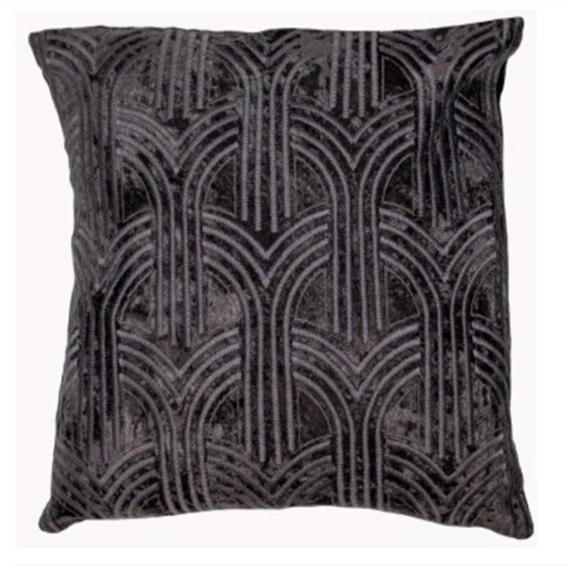 Malini Lalique Black 18' Cushion