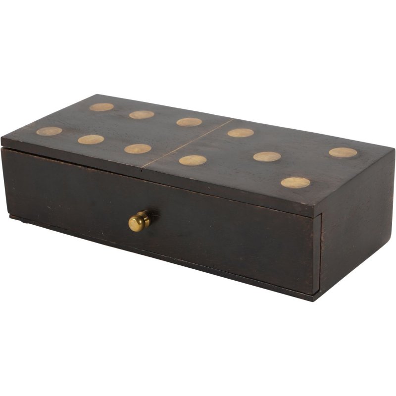 Libra Columbia Small Wood Domino Set in Storage Box