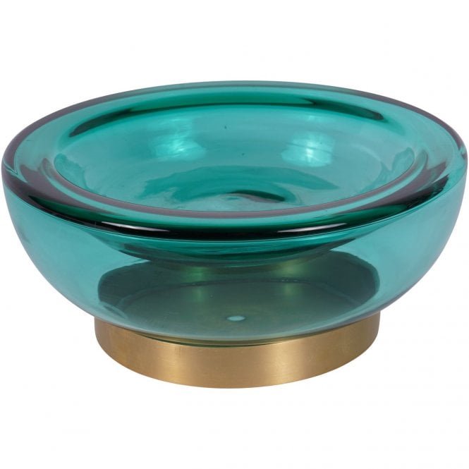 Libra Jorum Collection Glass Bowl with Brass Detail