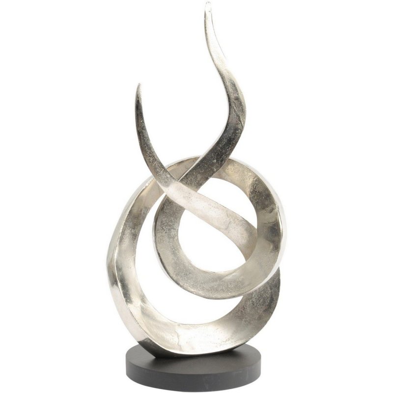 Libra Entwined Silver Flame Aluminium Sculpture