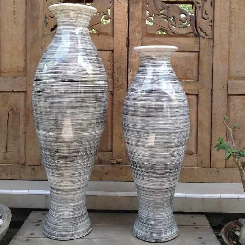 Wilde Java Tall Stripe Pot Small