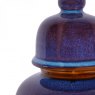 Libra Mediterranean Ginger Jar with Reactive Glazed Blue Ceramic