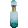 Libra Jorum Collection Glass Bottle Tall With Lid and Brass Detail