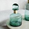 Libra Jorum Collection Glass Bottle Wide with Lid and Brass Detail