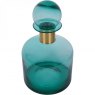 Libra Jorum Collection Glass Bottle Wide with Lid and Brass Detail