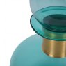 Libra Jorum Collection Glass Bottle Wide with Lid and Brass Detail