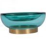 Libra Jorum Collection Glass Bowl with Brass Detail